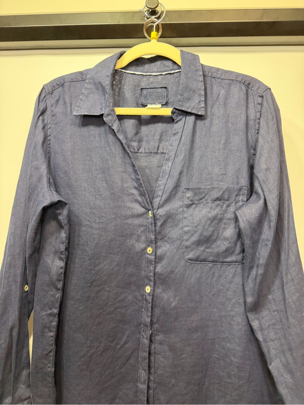 Sigrid Olsen 100% Linen Navy Blue M - Picture 4 of 12